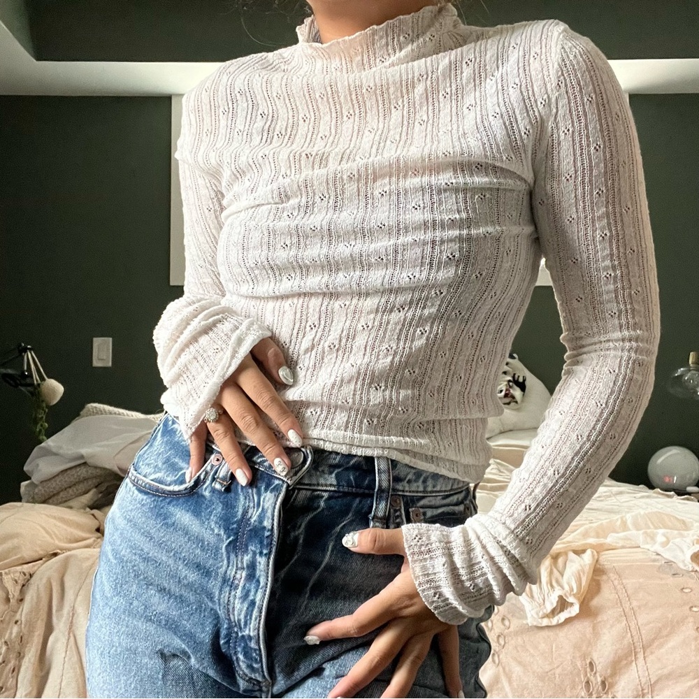 Lace turtleneck